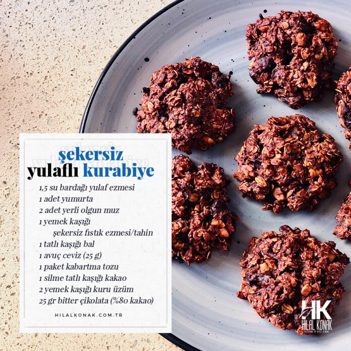 Şekersiz Yulaflı Kurabiye Diyetisyen Hilal Konak